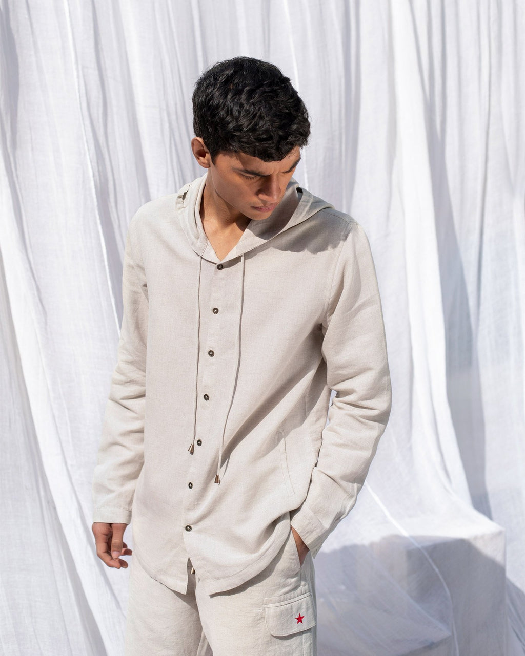 Button down hotsell shirt with hoodie