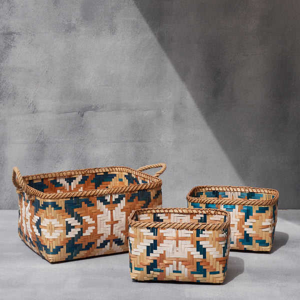 Kuba Bamboo Baskets (Set of 3) – Nicobar