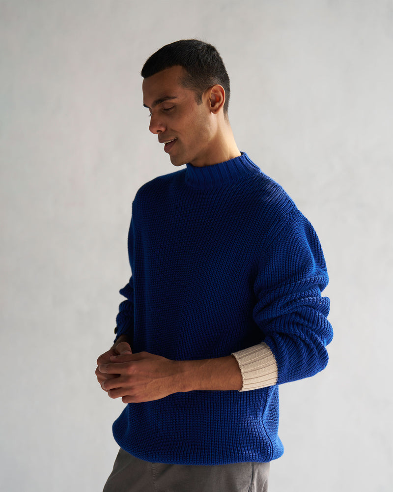 Coast Crew-Neck Sweater - Blue