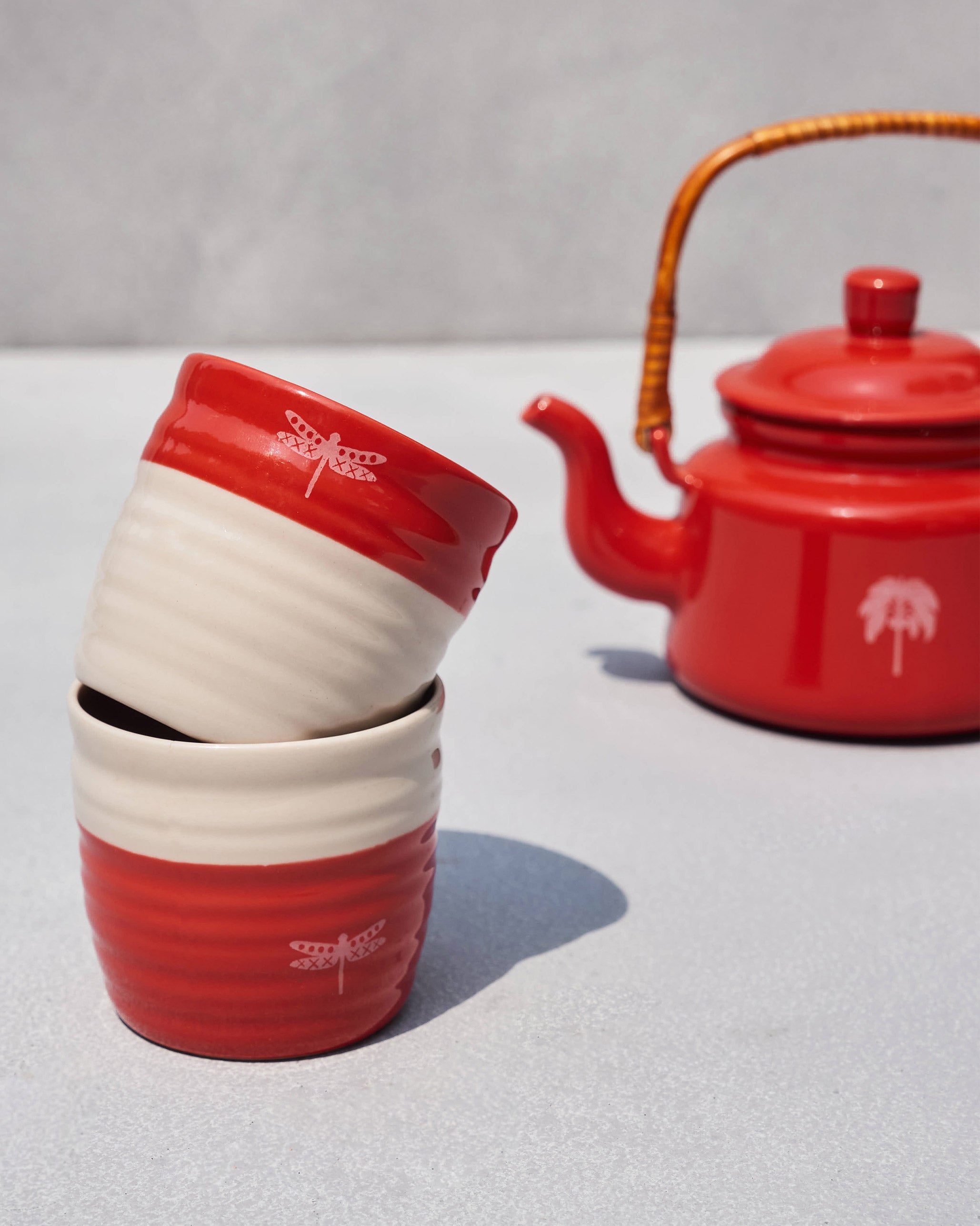 Scarlet Teapot & Tumbler set