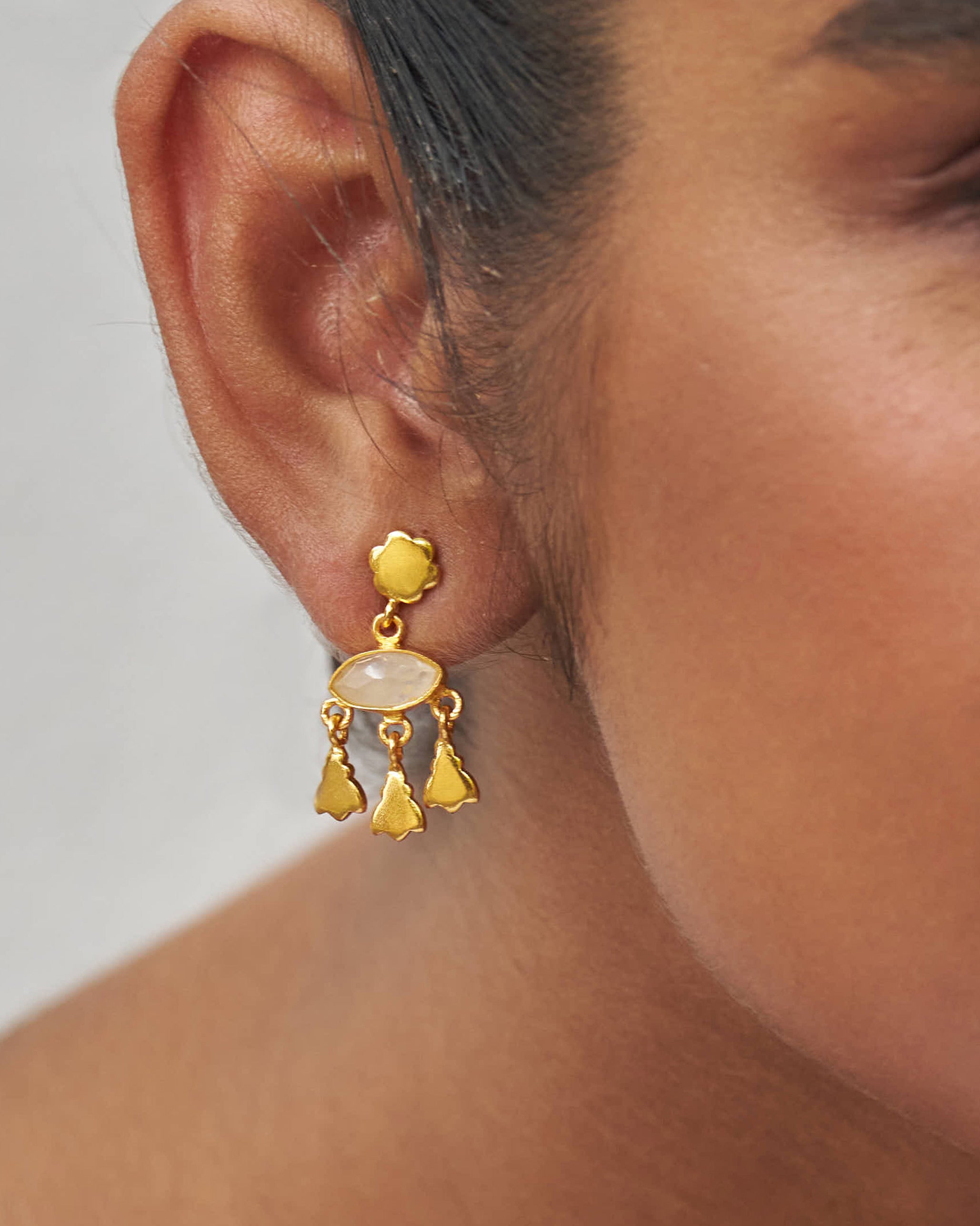 Jhalak Earrings- Grey