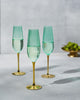 Emerald Champagne Flute - Set of 4