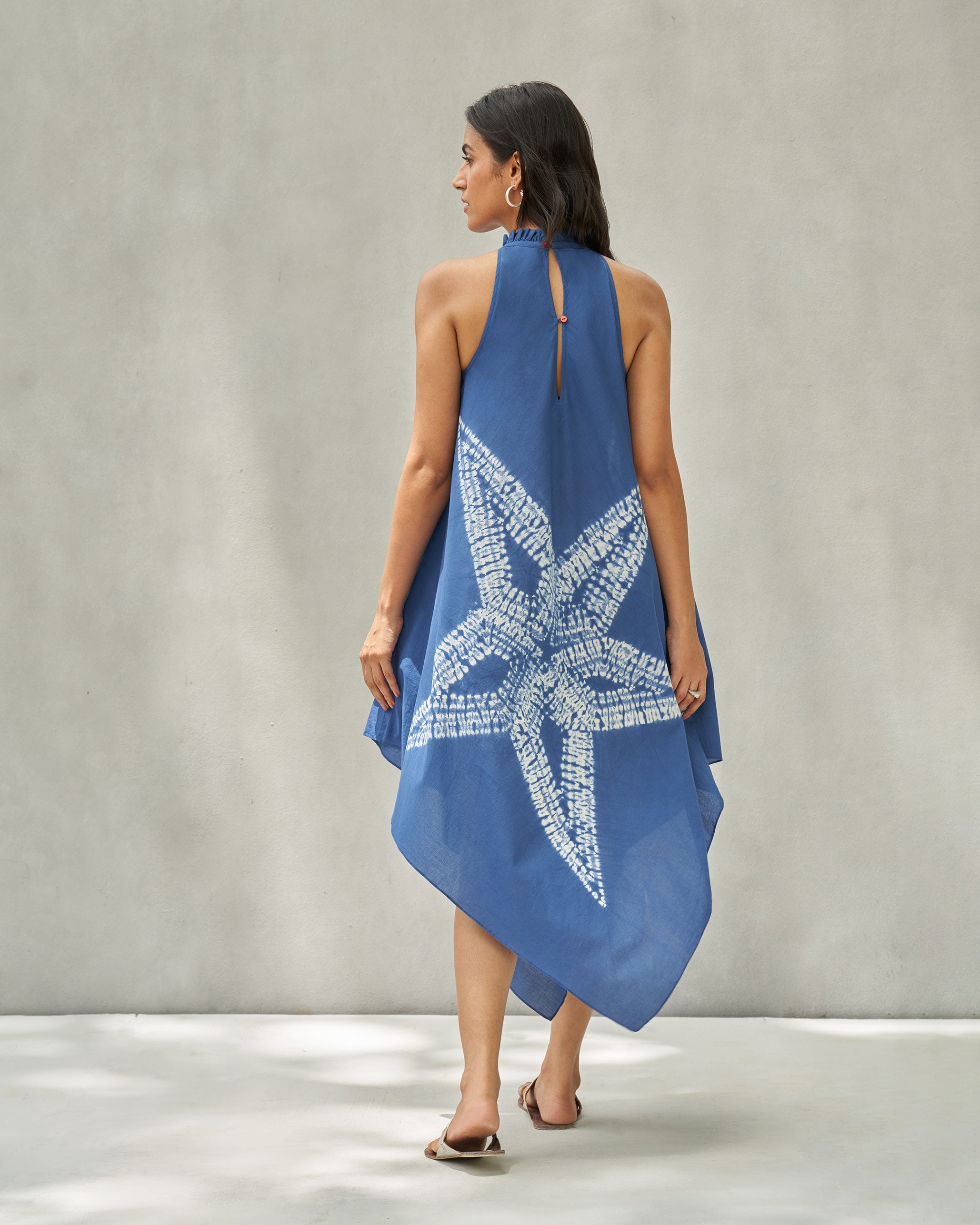 Star Halter Dress - Blue