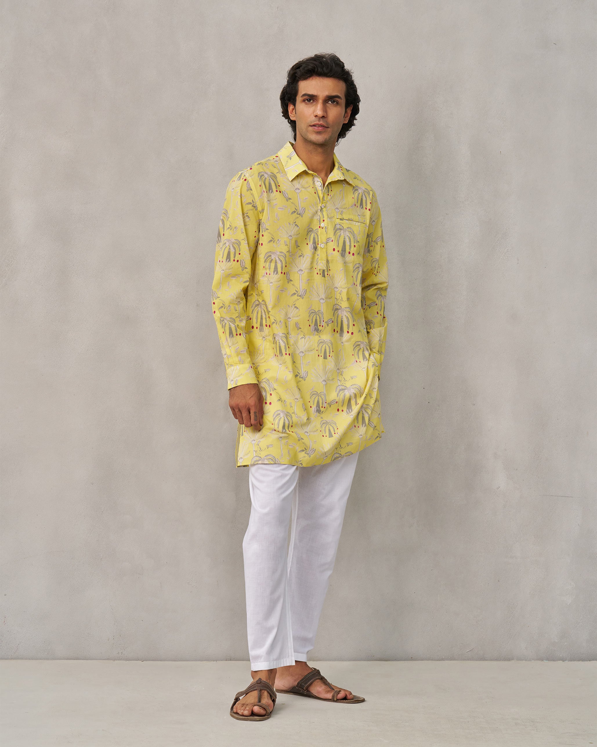 Bouquet Kurta - Yellow