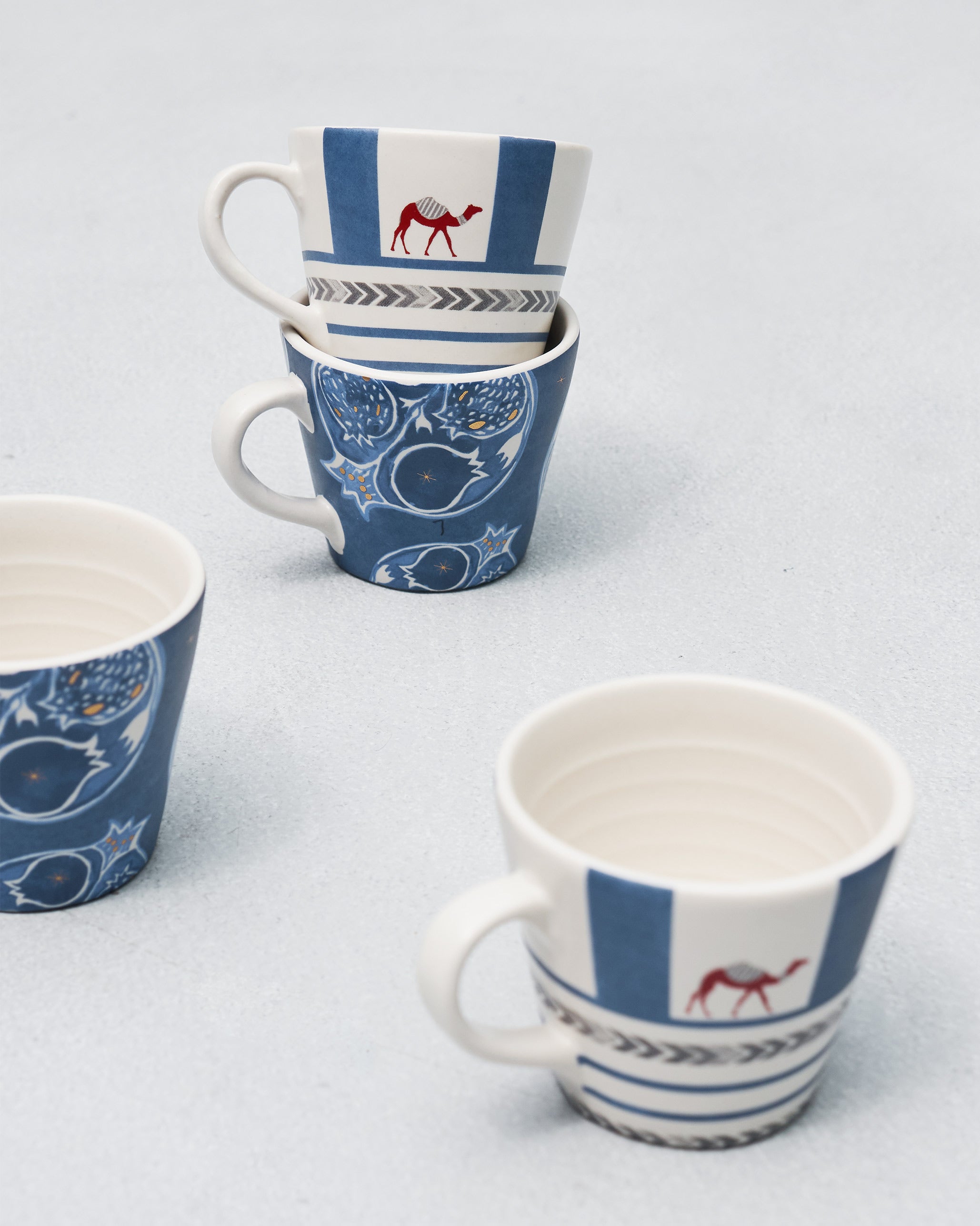 Desert Trail Espresso Mugs - Indigo - Set of 4