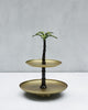 Gilded Palm Two Tier Cake Stand