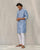 Astral Kurta - Blue & Silver