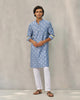 Astral Kurta - Blue & Silver