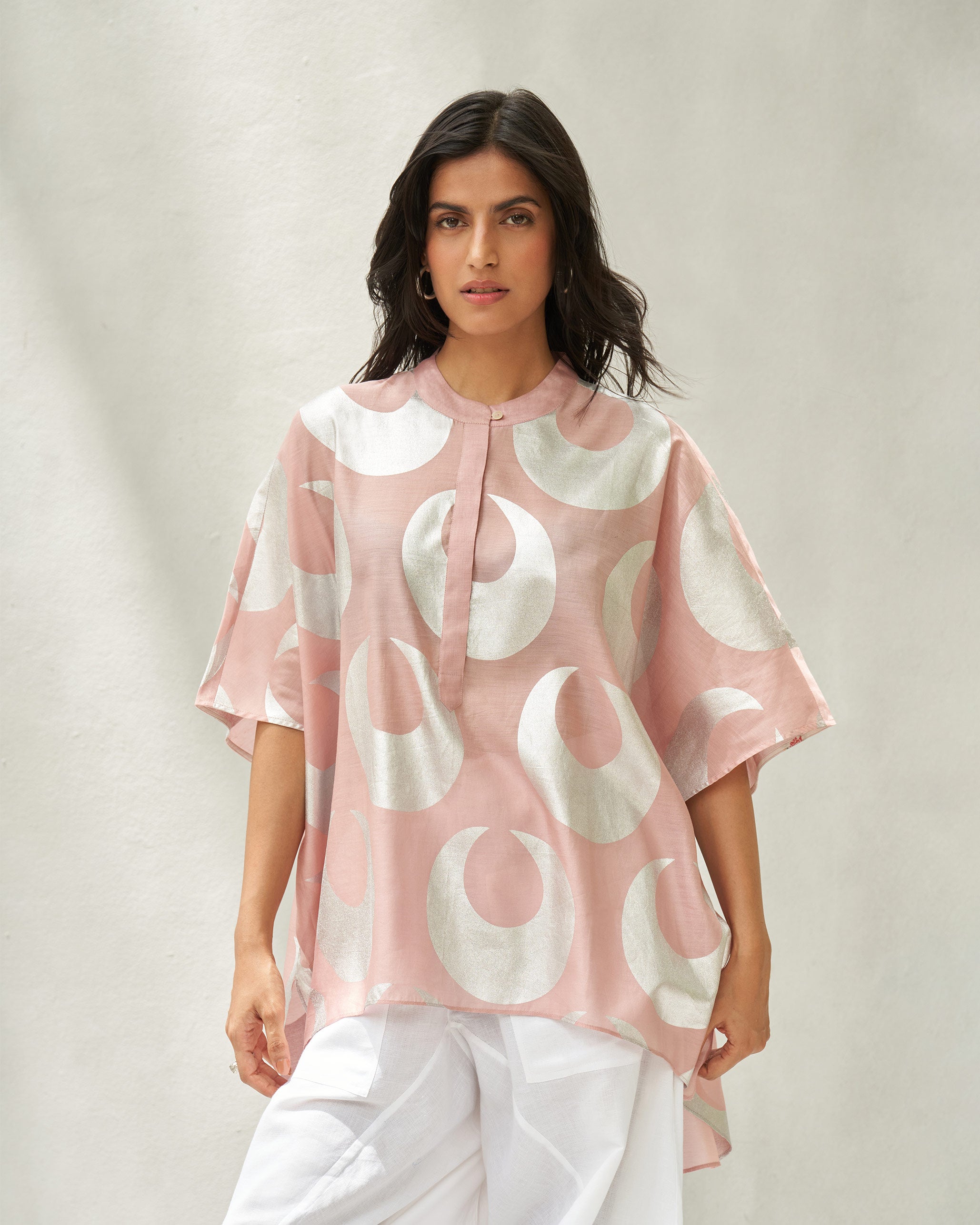 Moon Tunic - Pink & Silver