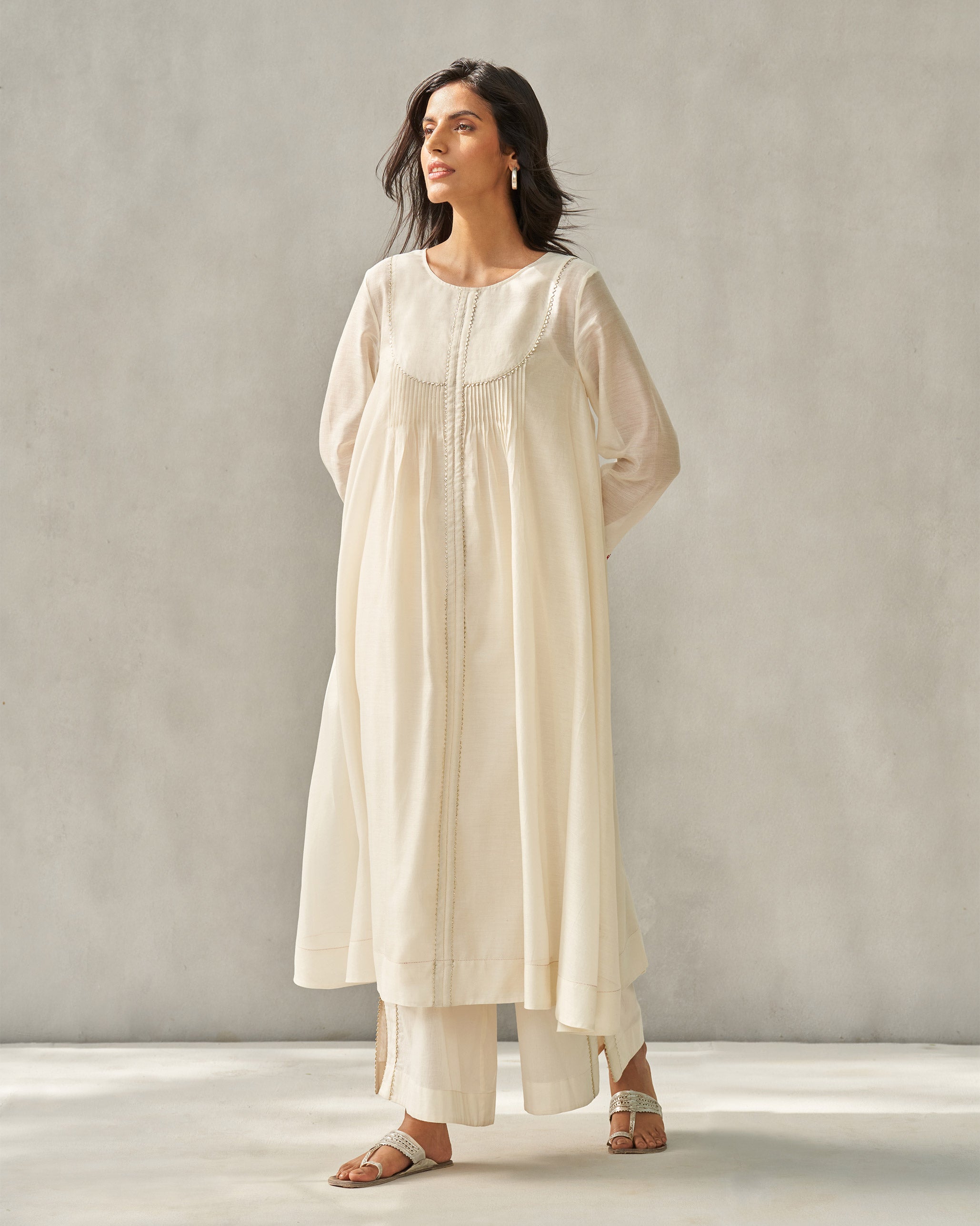 Ayat Kurta with Slip - Ivory