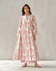 Moon Pleated Kurta - Pink & Silver