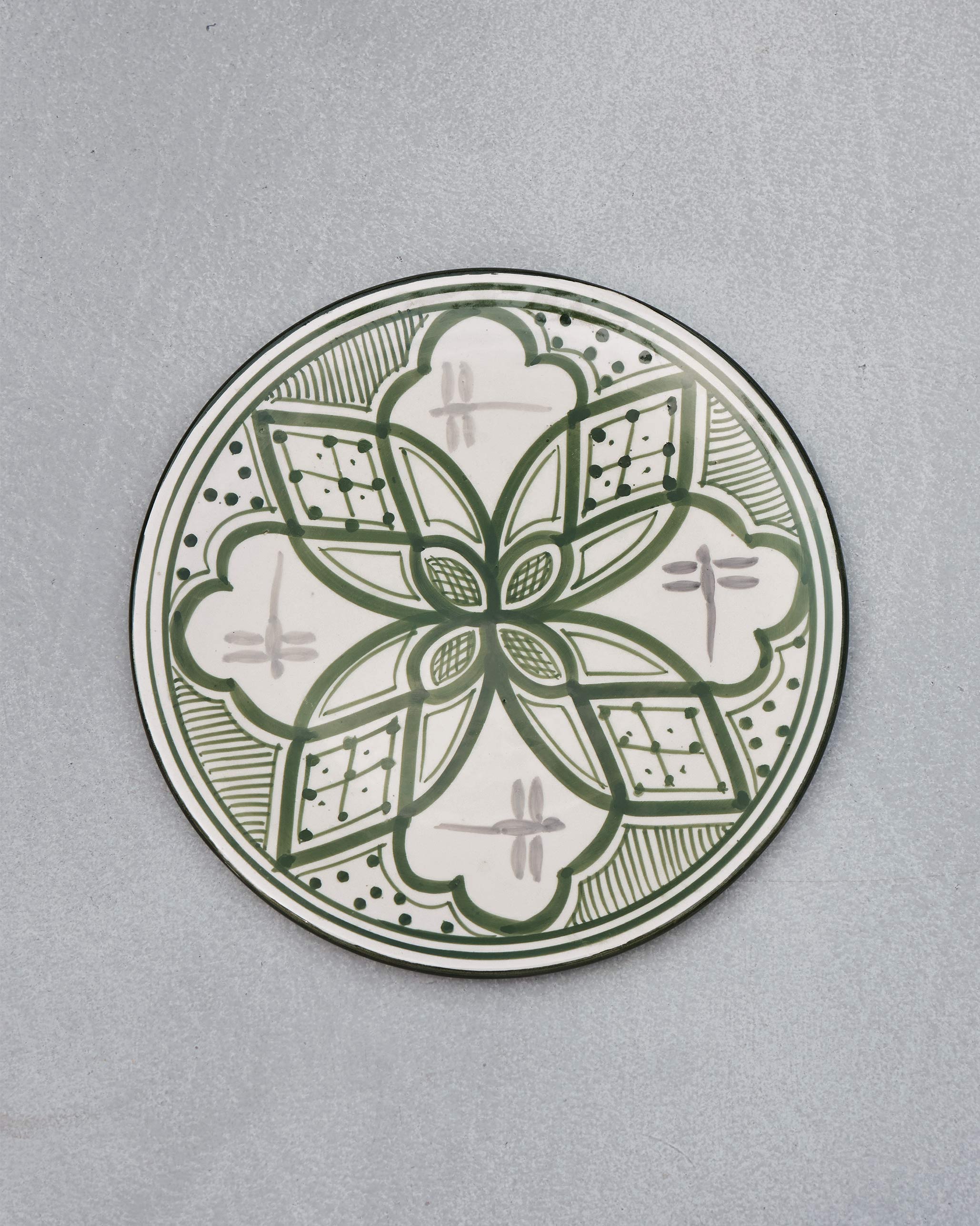 Mosaic Oasis Quarter Plate - Green