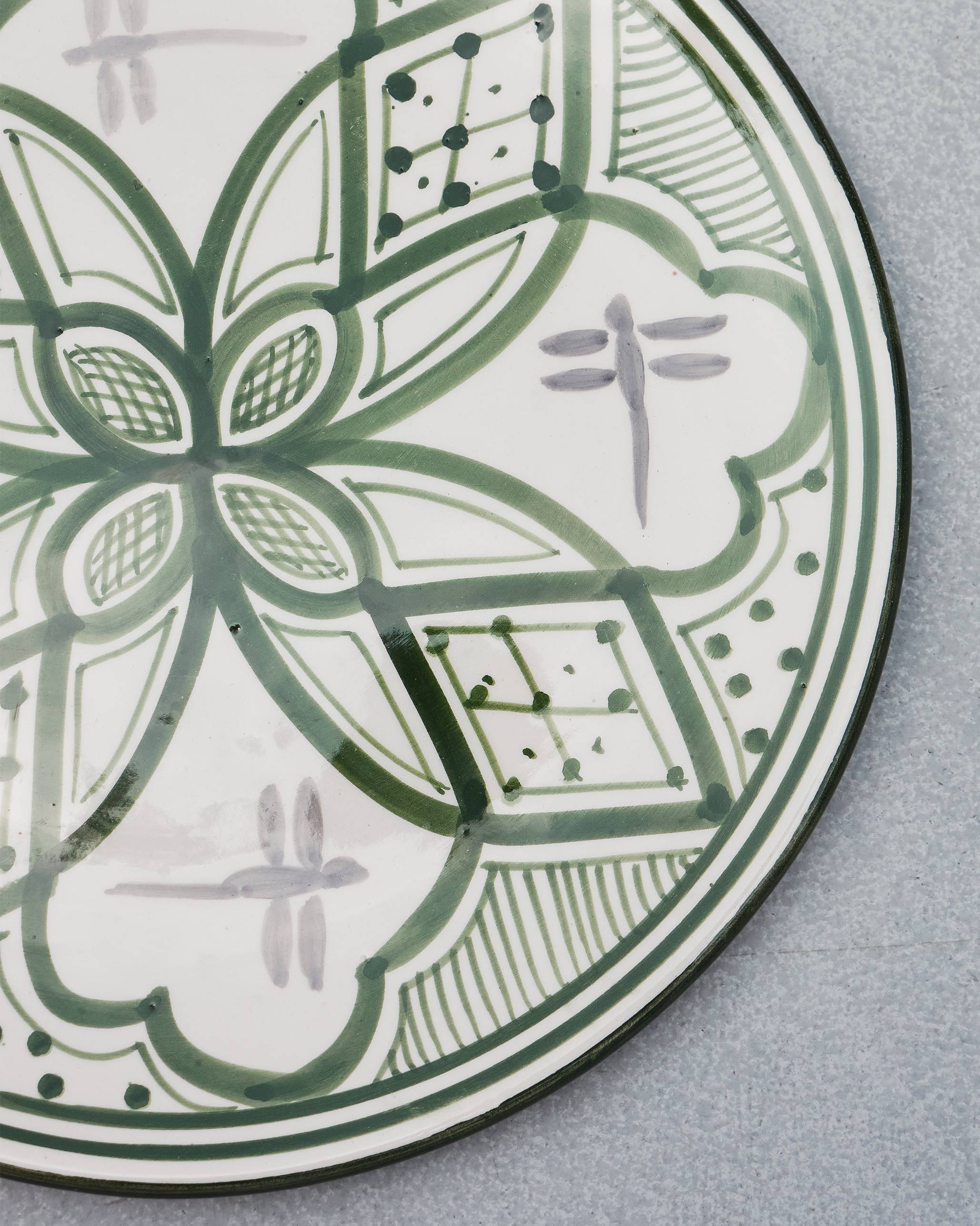 Mosaic Oasis Quarter Plate - Green