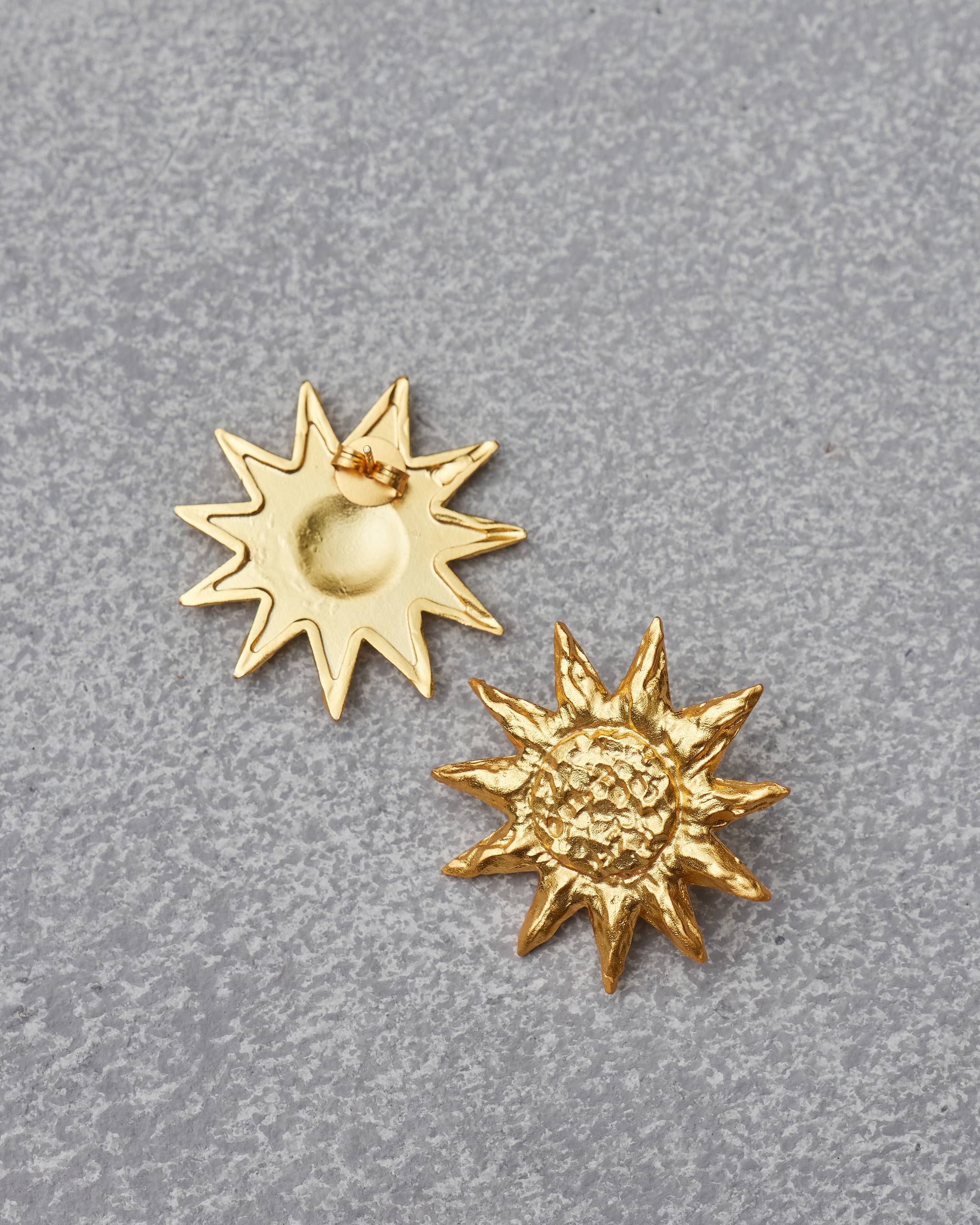 Sunflower Earrings - Gold