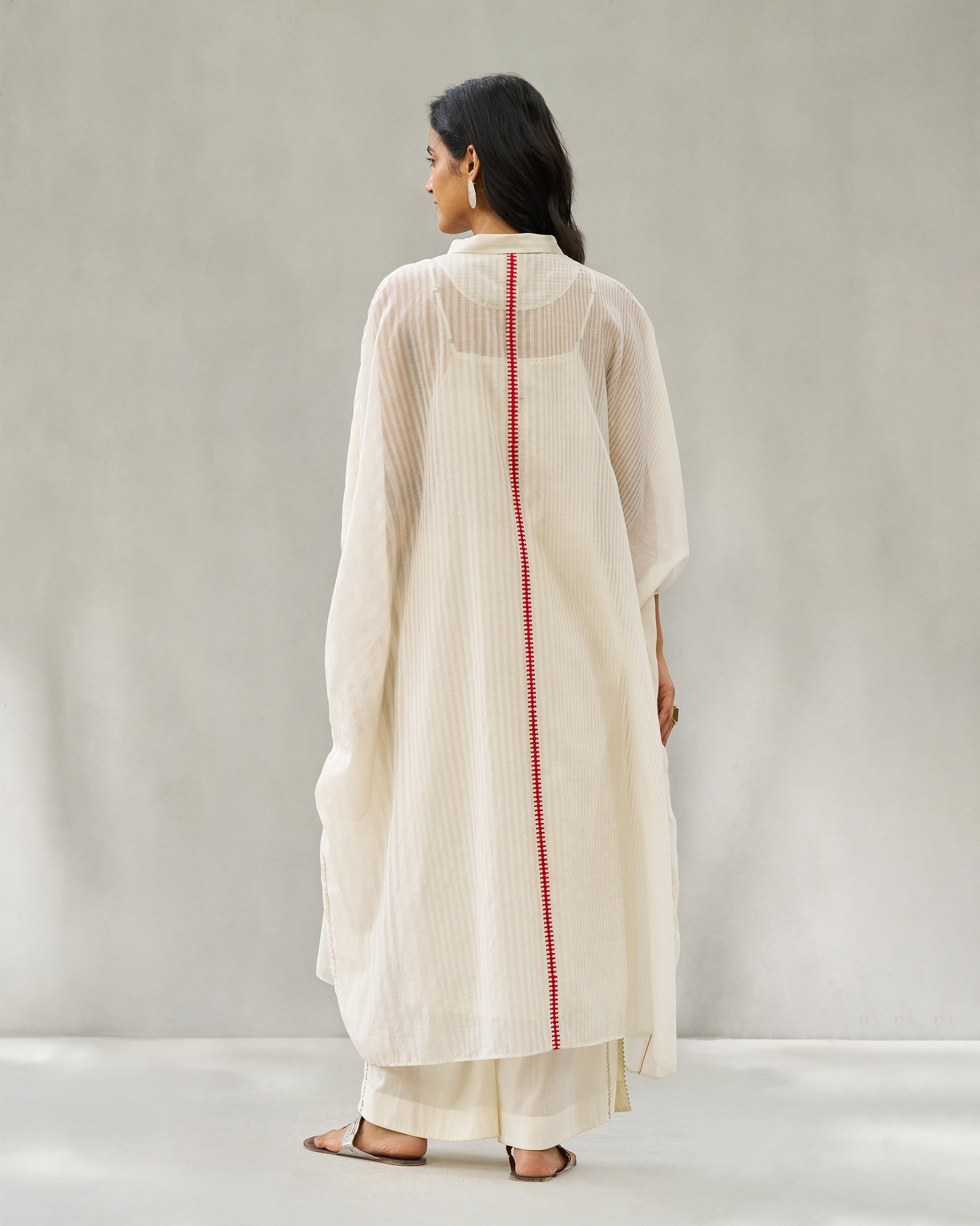 Collared Kaftan - Ivory