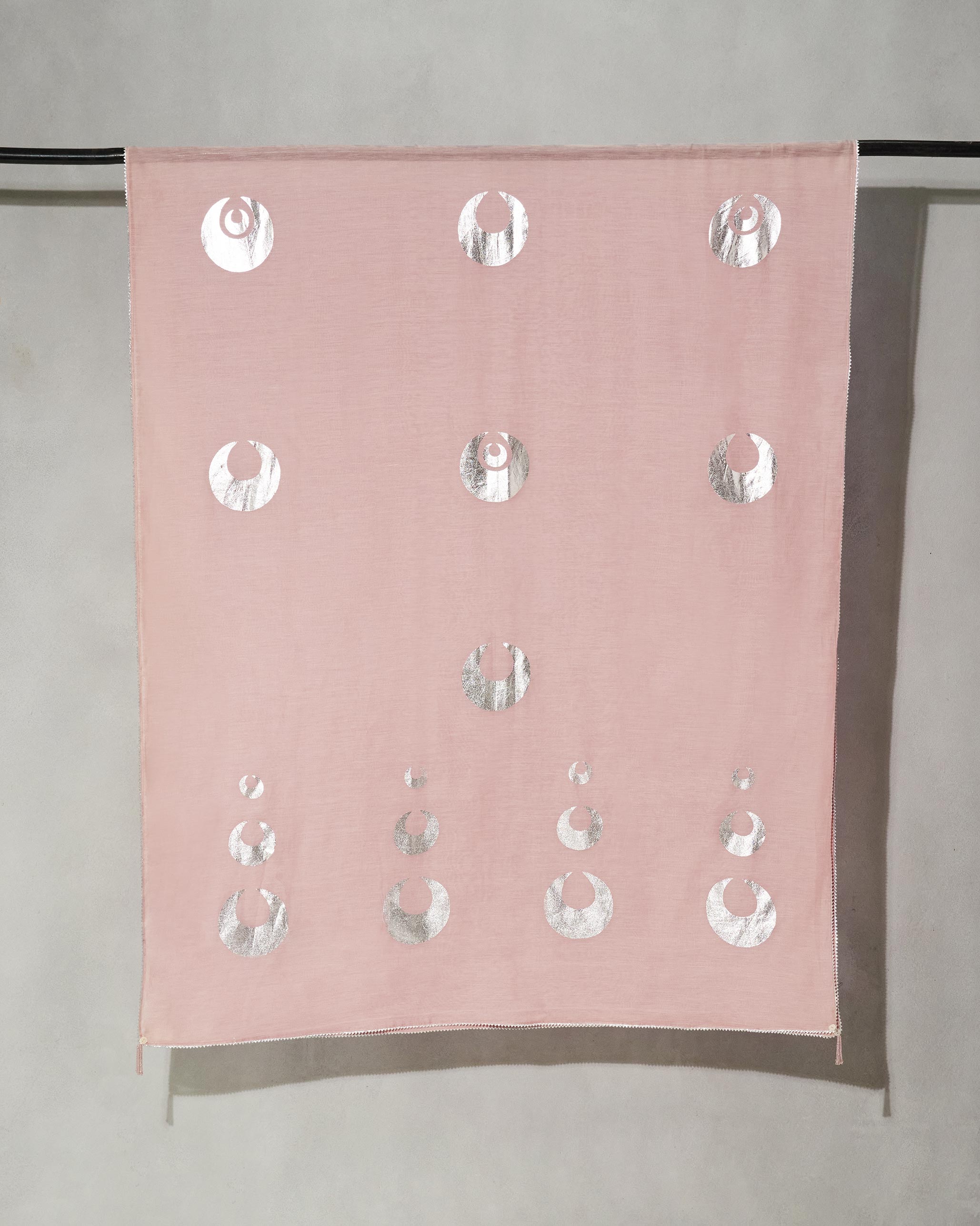 Chand Dupatta - Pink & Silver