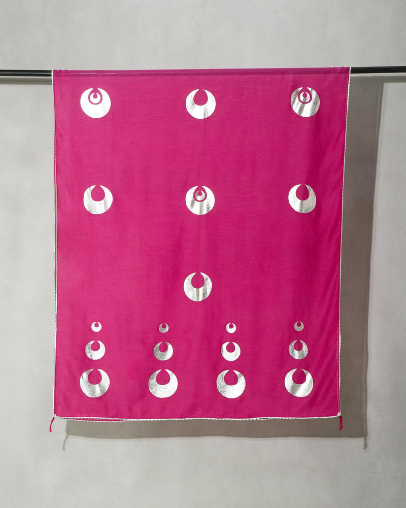 Chand Dupatta - Magenta & Silver