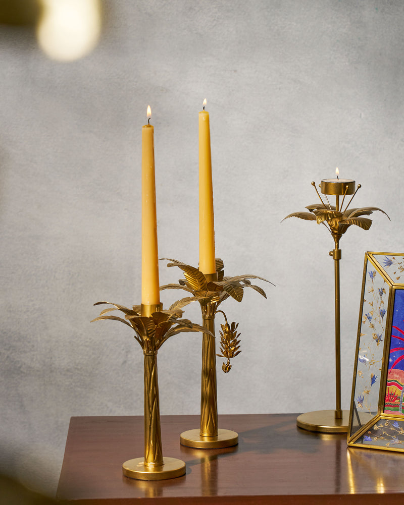 Banana Tree Candle Stands - Set of 2