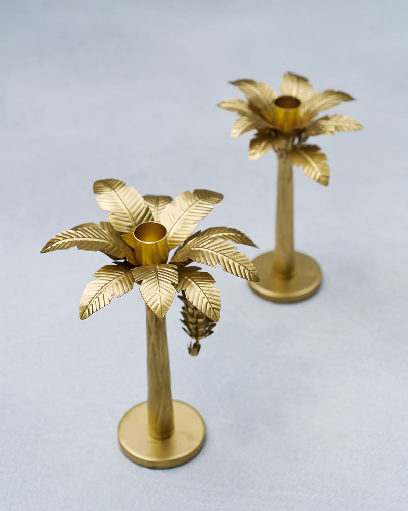 Banana Tree Candle Stands - Set of 2