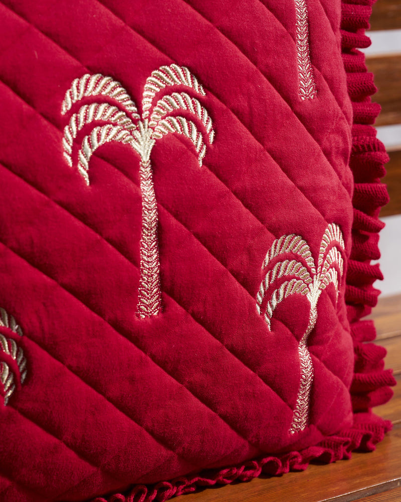 Jewelled Palm Cushion Cover