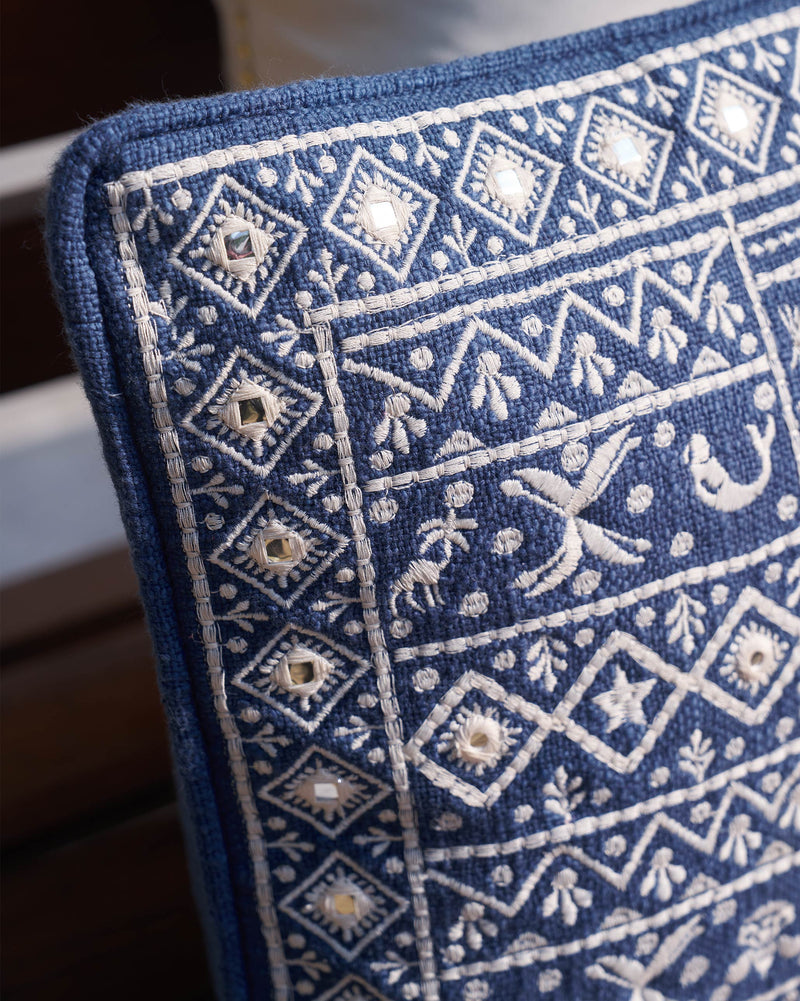 Morocco Mosaic Cushion Cover (Blue)