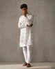 Astral Kurta - Blue & White Print