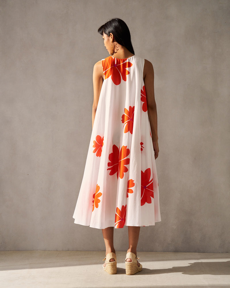 Gimlet Dress - White & Orange