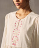 Sara Gathered Kurta - Ivory