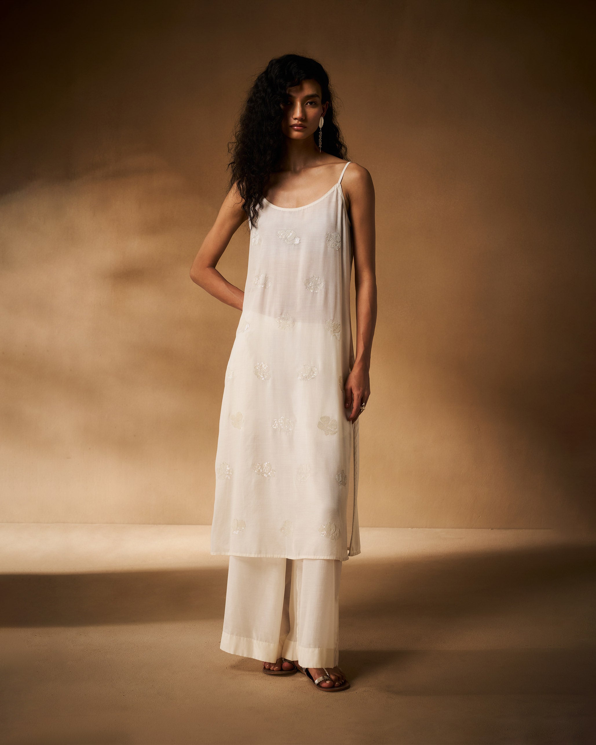 Shimaz Camisole - Ivory Hand Embroidered