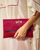 Fold Over Clutch - Red & Fuschia