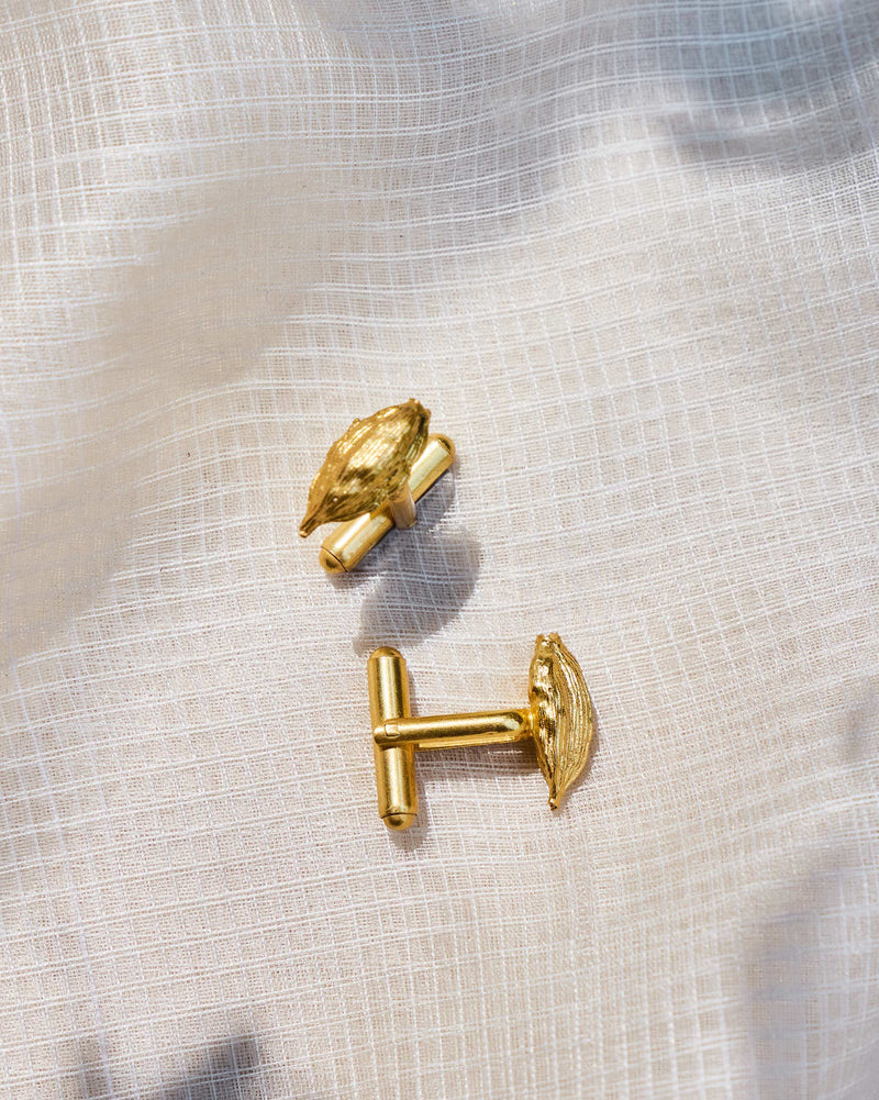 Elaichi Cufflinks - Gold