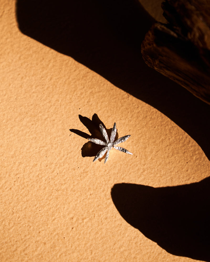 Star Anise Charm - Sterling Silver