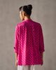 Mandarin Collar Top - Fuchsia