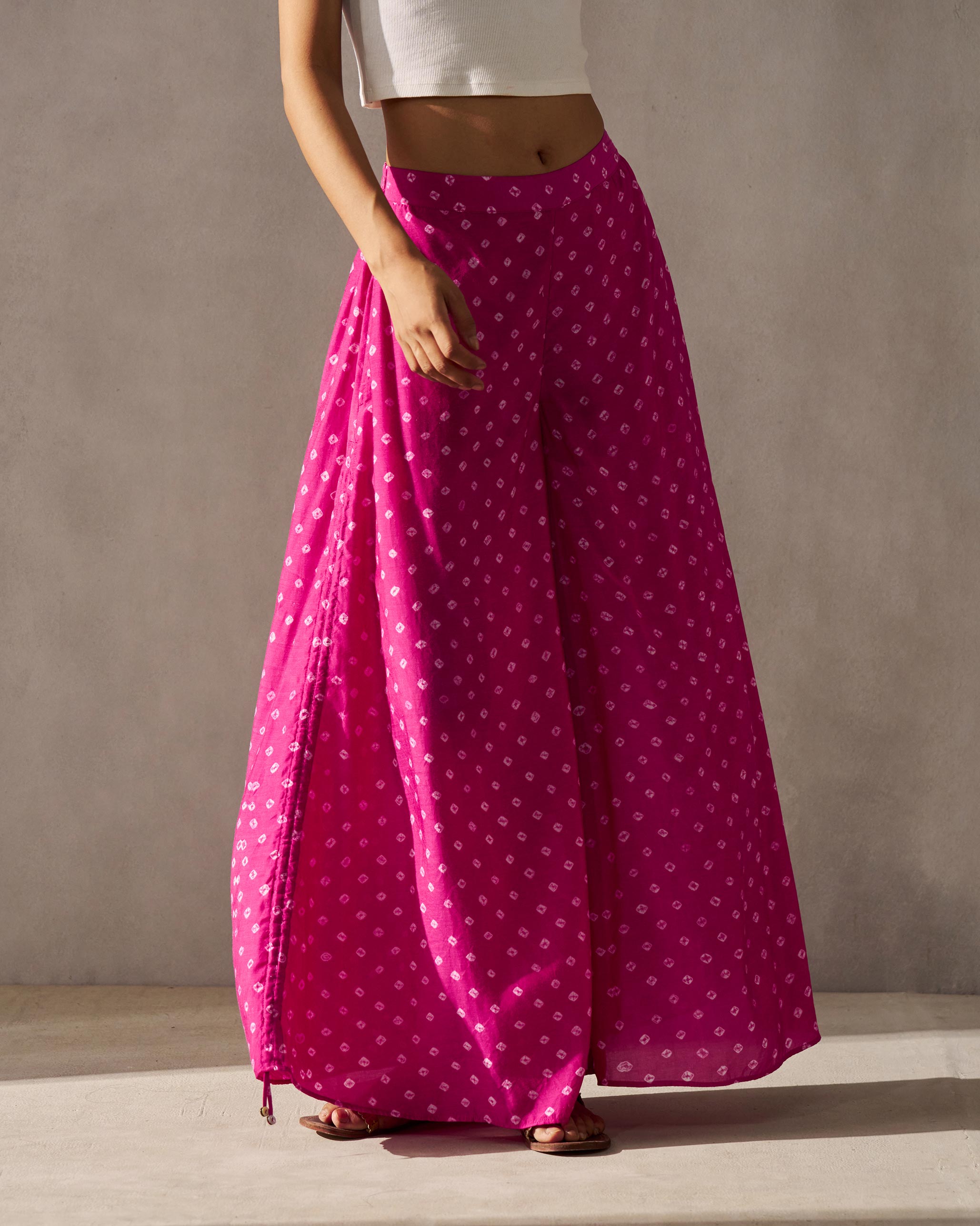 Drawstring Pants - Fuchsia