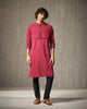 Tareef Kurta - Red & Purple Stripes