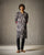 Astral Kurta - Black & Grey Print