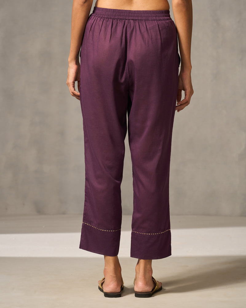 Novel Narrow Pants - Purple