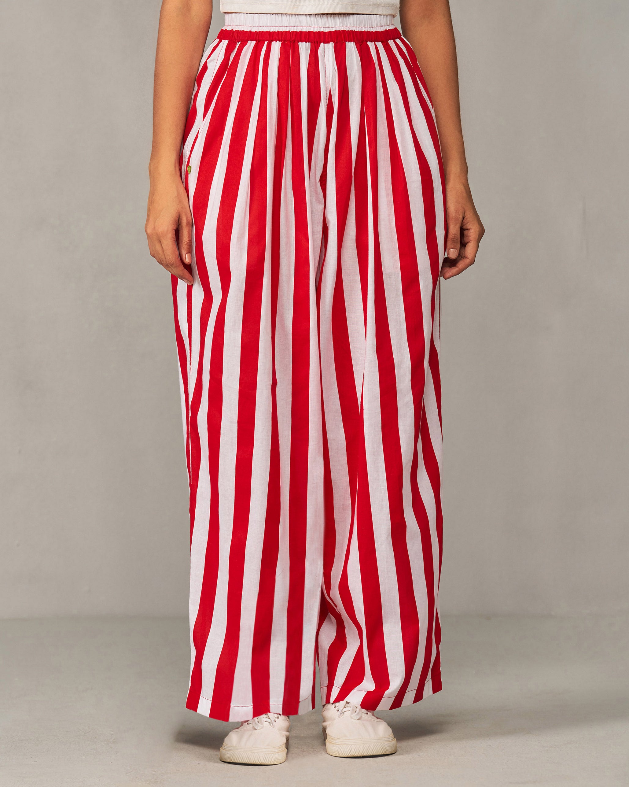 Recess Pants - Red & White Stripes