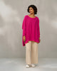 Victoria Boatneck Pullover - Fuchsia