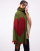 Alpine Poncho - Olive & Oatmeal