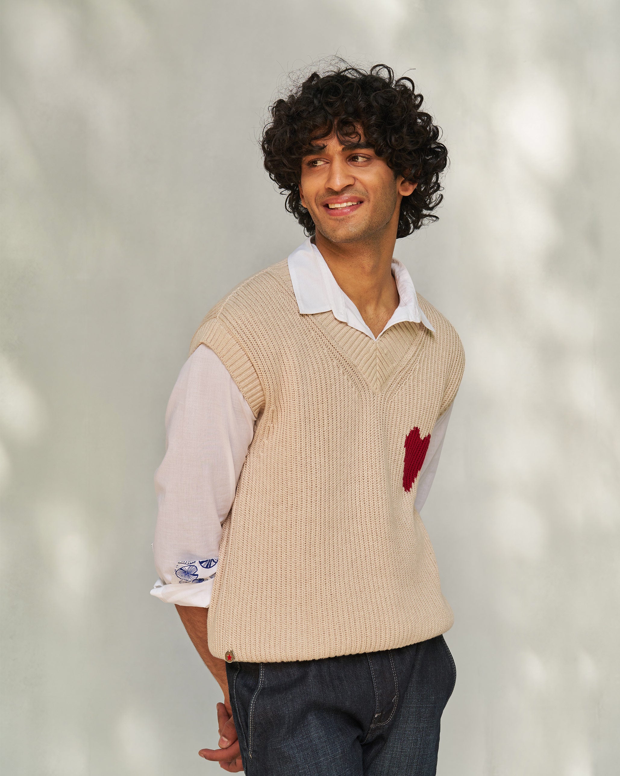 Yule V-neck Sweater - Oatmeal