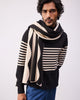 Stripefront Sweater - Black & Oatmeal Stripes