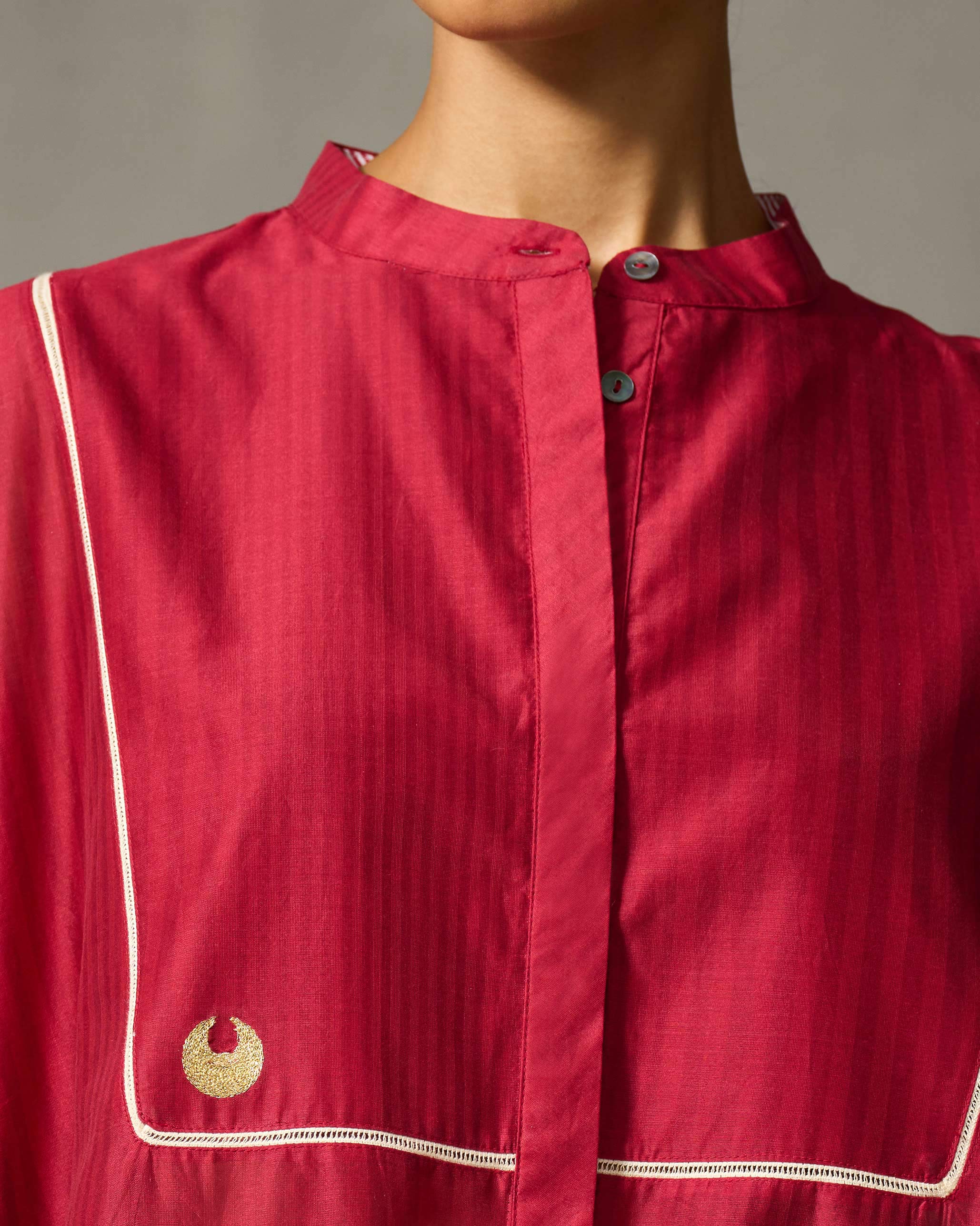 Souk Kurta - Red Stripes