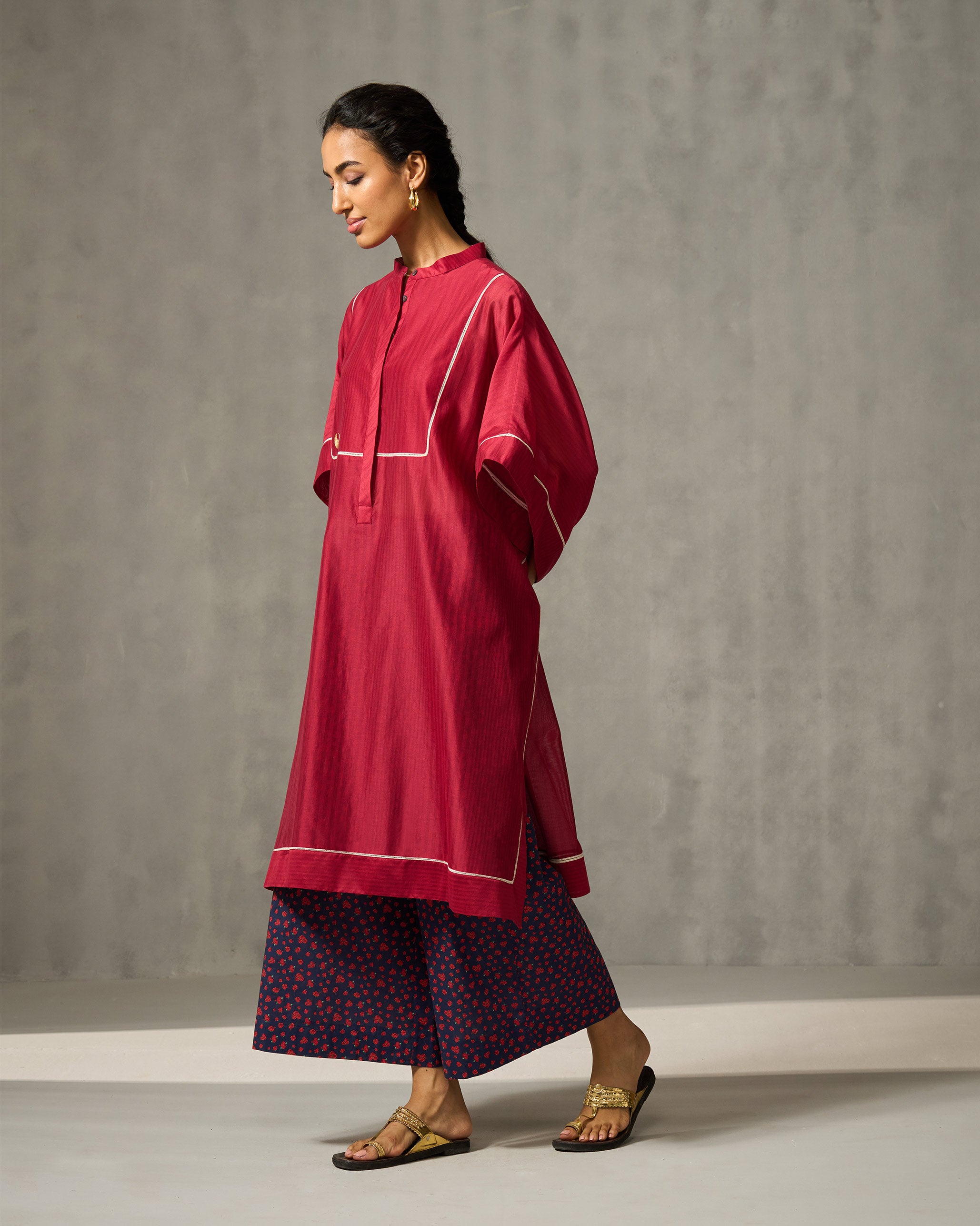 Souk Kurta - Red Stripes