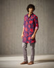 Fort Kurta - Red & Purple Print