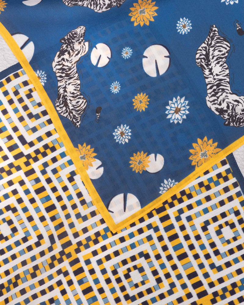 Kokomo Pocket Squares - Dark Blue & Yellow