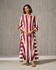 Pattaya Shirt Dress - Red & Ivory Stripes