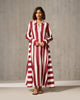 Pattaya Shirt Dress - Red & Ivory Stripes