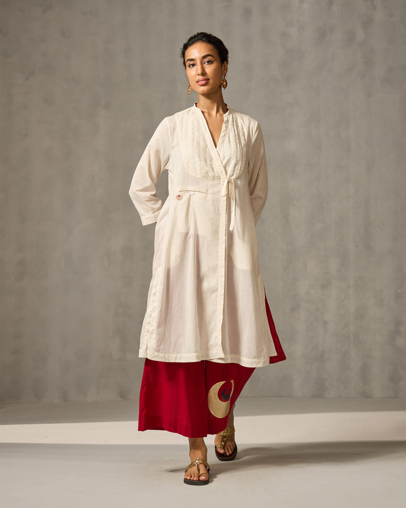 Fez Pintuck Kurta - Ivory