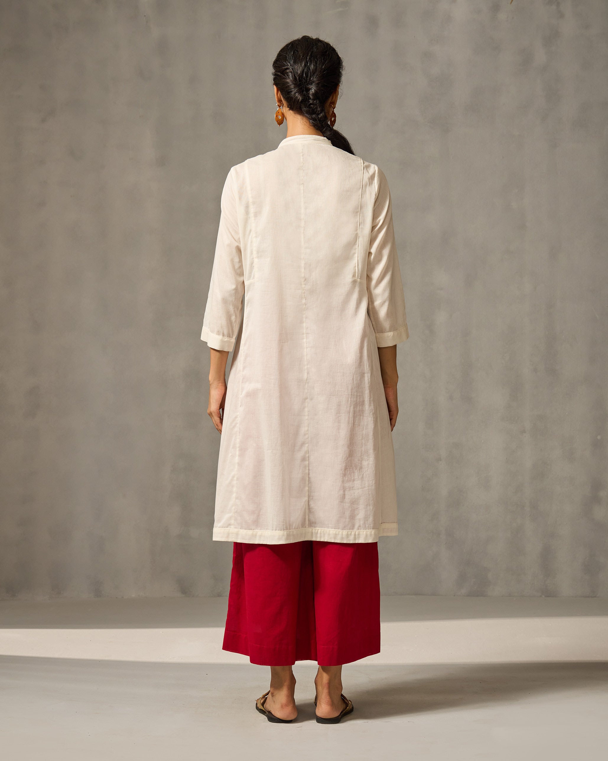 Fez Pintuck Kurta - Ivory